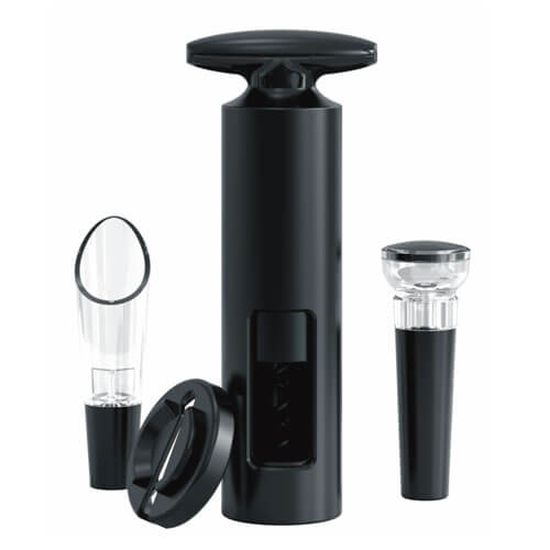 סט פותחן מכני - כולל פותחן בורג, חותך קפסולה, מוזג ופקק לשמירת היין.
גובה הפותחן: 17 ס