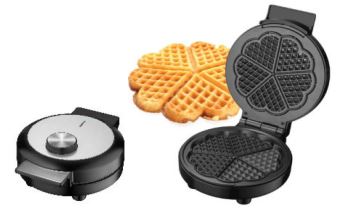 טוסטר וופל בלגי + טרמוסטט מבית BENATON. 
מכשיר עוצמתי 1000W להכנת 5 וופלים בלגיים בצורת לב
בהכנה אחת. 
פלטות נון-סטיק לניקוי קל, תרמוסטט מתכוונן. 