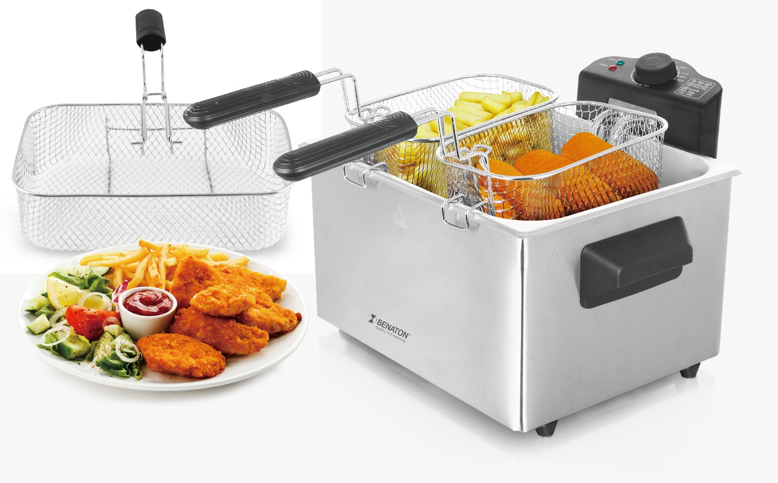 סיר טיגון עמוק כפול 5 ליטר.