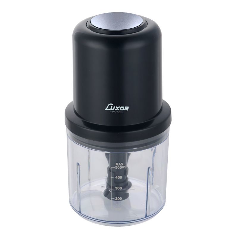 מיני צופר 200W, 500ML - קוצץ מזון עוצמתי במיוחד היועד לקיצוץ וריסוק מגוון מוצרי מזון.
כולל קערת בנפח 5.0 ליטר וסכין כפולה עם 2 להבים
מנוע עוצמתי 300W.
מערכת חיתוך המספקת אפקטיביות ומהירות פעולה.
מהירויות הפעלה לבחירה העוצמה הנדרשת.
קערת בנפח 5.0 ליטר.
גומיית SLIP-NON למניעת החלקה וליציבות מושלמת.
קל, נוח ובטיחותי לשימוש, הפעלה וניקוי.