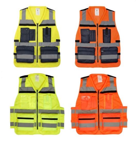 אפוד עבודה זוהר רשת -  אפוד זוהר לעבודה מרשת, מידות: M, L, 2XL. 
ווסט זוהר.
פסים מחזירי אור.
כיס בחזה עם סגירת צמדן.
כיס חזה נוסף עם תג שם וסגירת קלפה.
שני כיסי מותן עם סגירת רוכסן.
כיס רוכסן מאחור.
צמדנים בצדדים.
מקום לעטים.
סגירת רוכסן.