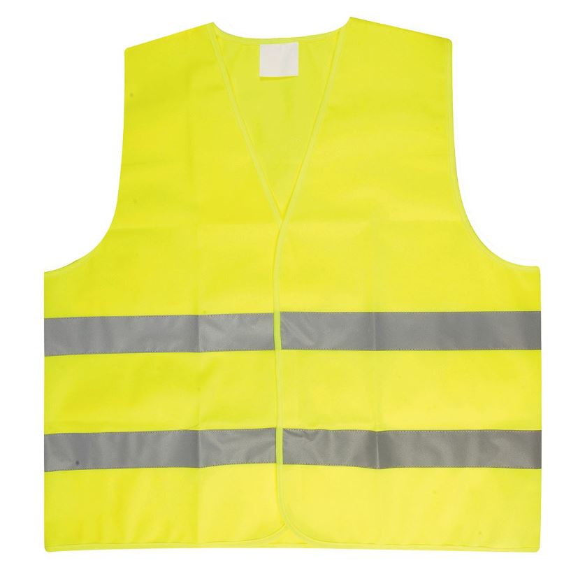 אפוד זוהר תיקני לרכב.
מידה אחת.
פסים מחזירי אור.
סגירת צמדן.
משקל בד 120 גר