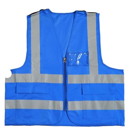 אפוד זוהר למפקח - אפוד זוהר בעל סגירת רוכסן.
ווסט זוהר.
בחזית שני כיסים גדולים בעלי נפח וסגירת רוכסנים.
שני פסים מחזירי אור מסביב לכל האפוד, אנכיים ואופקיים.
מידה אחת.
משקל בד 120 גר