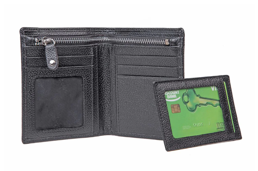 ארנק גבר מעור נאפה 11x9 ס