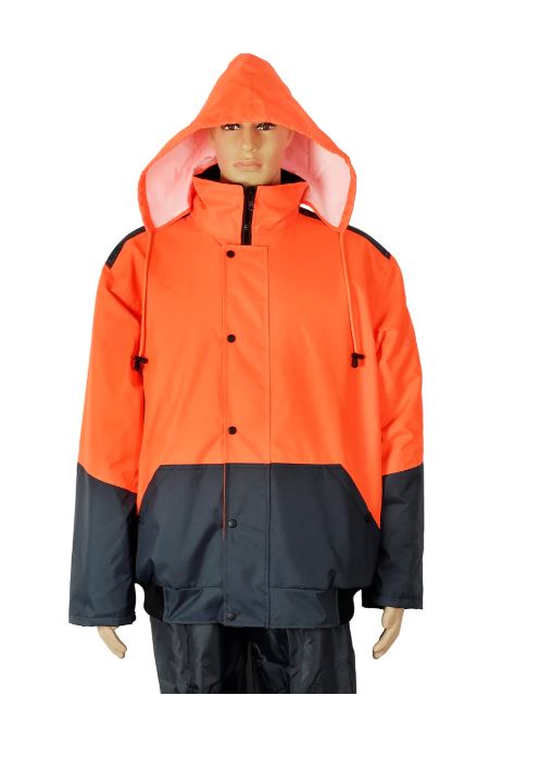 מעיל חורף מרופד בעל נראות גבוהה, M - 5XL.
המעיל נסגר ברוכסן המכוסה ברצועת בד רחבה הנסגרת ע