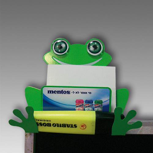 אור-פרוג הצפרדע המגנטית עם עיני זכוכית נשלפות שהן מגנט להצמדת פתקי ממו ואפשרות אחסון ותלייה של עזרי משרד. 
מיתוג פרוצס בחזית המוצר.

מדבקות חזקות במיוחד מתאימה להחזקת טלפון סלולארי, עטים, ניירות, תזכוריות ואף ניתן לתלות על רגלה מפתחות. 