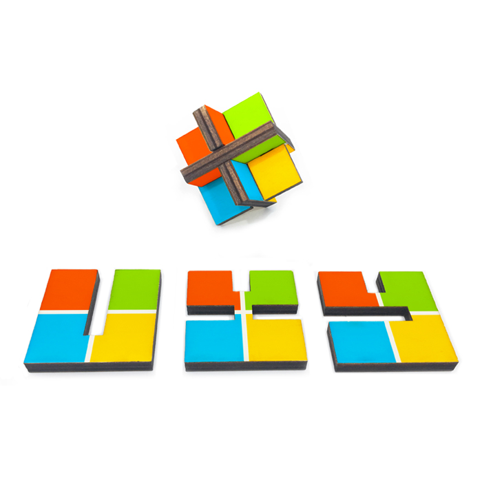 פאזל XYZ - משחק הרכבה מעץ 5x5x5 ס