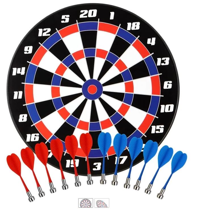 לוח קליעה למטרה מגנטי 40 ס”מ עם 6 חיצים. 
עשוי מפלסטיק איכותי וקשיח מתמגנט, הניתן לתלייה בקלות, ו-6 חצים צבעוניים (3 אדום+3 כחול) הממוגנטים אף הם ונתפסים בקלות בלוח בזכות המגנט החזק בקצה כל חץ. 
קוטר לוח קליעה מגנטי: 40 ס”מ.
אורך החץ: 8 ס”מ. 