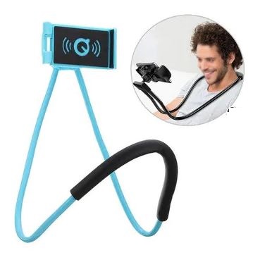 מתלה צוואר אוניברסאלי לסמארטפון. 
גאדג’ט שימושי ומגניב לצפייה בסרטים או שימוש יום-יומי במכשיר עם אפשרות של ידיים חופשיות לחלוטין. 
מרופד באזור הצוואר לנוחות מרבית וללא גרימת כאב בצוואר.
בעל יכולת סיבוב של 360 מעלות, לצפייה באיזו תנוחה שאתם תרצו.
קל משקל – רק 100 גרם וחזק מאוד.
גמיש ומתכוונן. 
אוניברסאלי – מתאים לכל טלפון או מכשיר מ 4 ל 9.5 אינץ. 