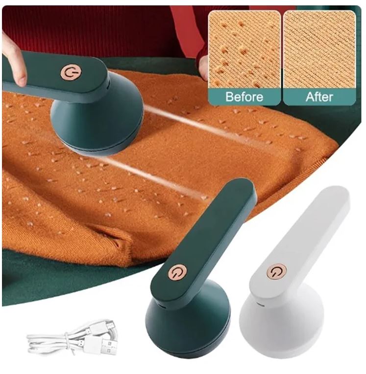 מסיר כדוריות בד/מחדש בגדים מקצועי – נטען USB. 
מידות: 16x9 ס”מ. 
מסיר כדוריות בד מבגדים מחדש בגדים וסריגים תוך מספר דקות של שימוש. 
קל ופשוט להפעלה. 