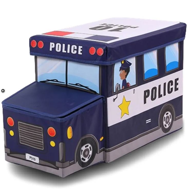 ארגז צעצועים לאחסון וישיבה.
מגוון דגמים לבחירה: אוטו משטרה, אוטו גלידה, אוטובוס בית ספר.  
הארגזים יציבים וחזקים  ויכולים לשאת משקל של עד 45 ק”ג !
הרכבה פשוטה ונוחה ולא תופס הרבה מקום שלא בשימוש (מתקפל).
מידות כלליות של ארגז הצעצועים המעוצב: רוחב-56.5 ס”מ, אורך-26 ס”מ, גובה-31.5 ס”מ.
מידות של התא הגדול: רוחב-39.5 ס”מ, אורך-26 ס”מ, גובה-31.5 ס”מ. 
מידות של התא הקדמי הקטן: רוחב-17 ס”מ, אורך-21 ס”מ, גובה-19 ס”מ. 