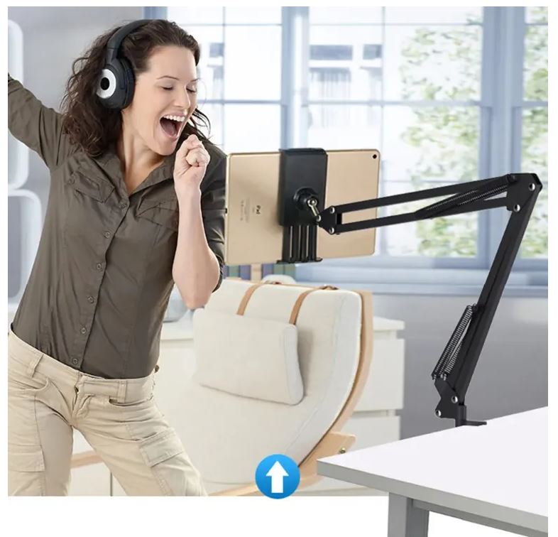 מעמד מקצועי לסמארטפון/טאבלט – מתכוונן עם זרוע ארוכה וחזקה. 
המעמד מתכוונן בצורה חופשית ומדויקת. 
המעמד בנוי מ-2 זרועות חזקות באורך 35 ס”מ כל אחת. כיוונון הגובה, הזווית והמיקום של המכשיר בצורה פשוטה. מתאים לרוב סוגי הסמארטפונים והטאבלטים. 
התופסן של הסמארטפון/הטאבלט נפתח במידות 11 עד 16 ס”מ (מתאים לטאבלאים עד 10 אינטש).