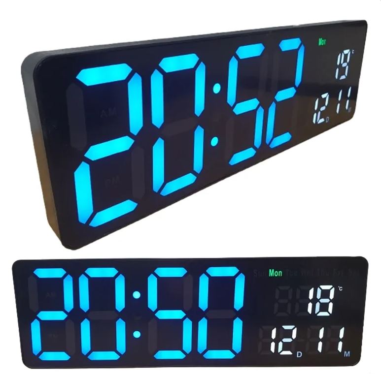 שעון שולחני|קיר LED 40x13x2.8 ס