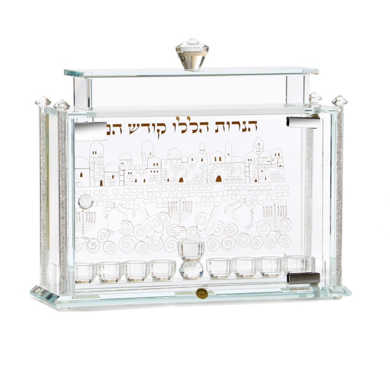 חנוכייה אקווריום קריסטל 36x31 ס