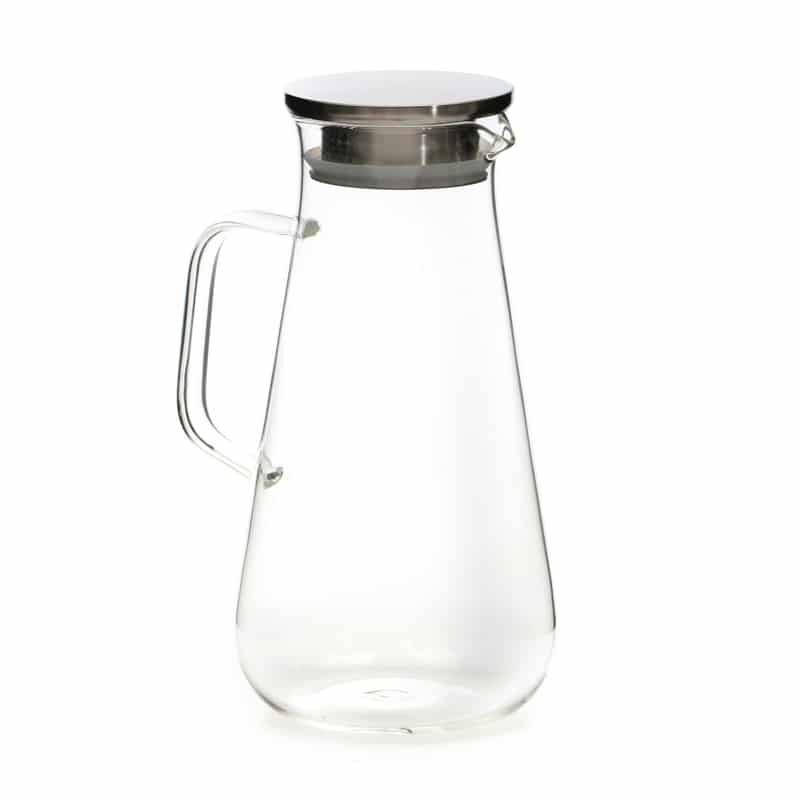 קומקום זכוכית מכסה מסנן נירוסטה, 1.5 ליטר. 
