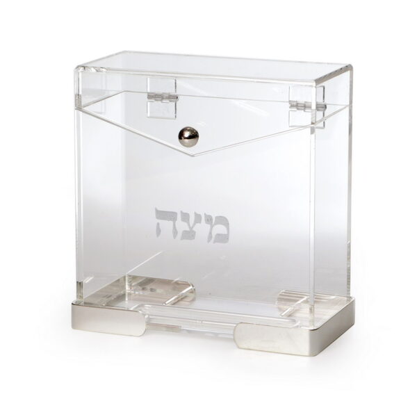 מעמד למצה אקרילי מסגרת ניקל ומכסה 20x9 ס