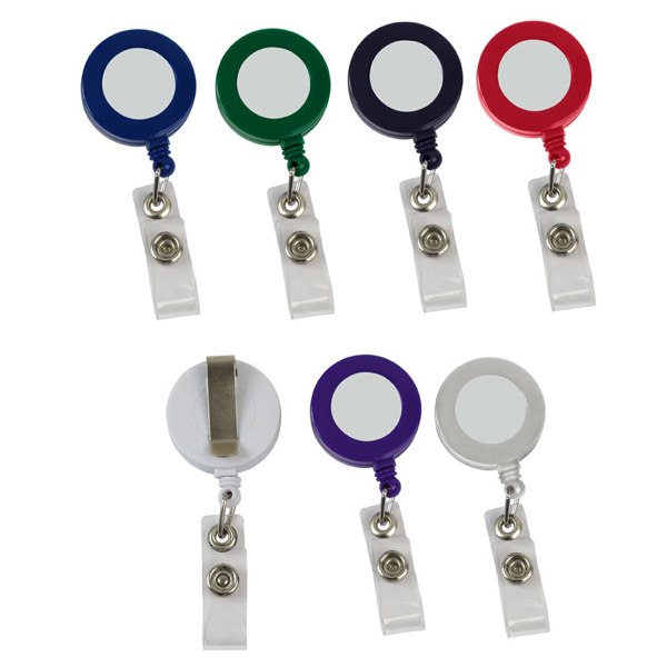 אופס - מחזיק לתג עובד עם שרוך משיכה קפיצי.