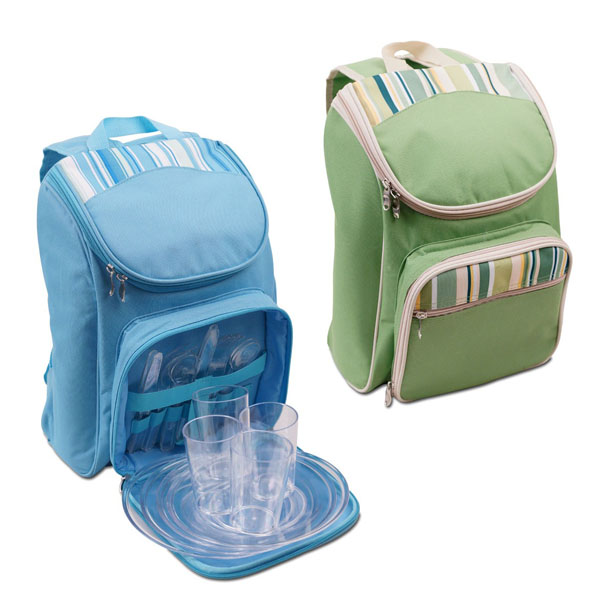 גלבוע - תיק גב מעוצב עם סט סכום, צלחות וכוסות ל-4 סועדים וצידנית מבודדת חום/קור. 
 