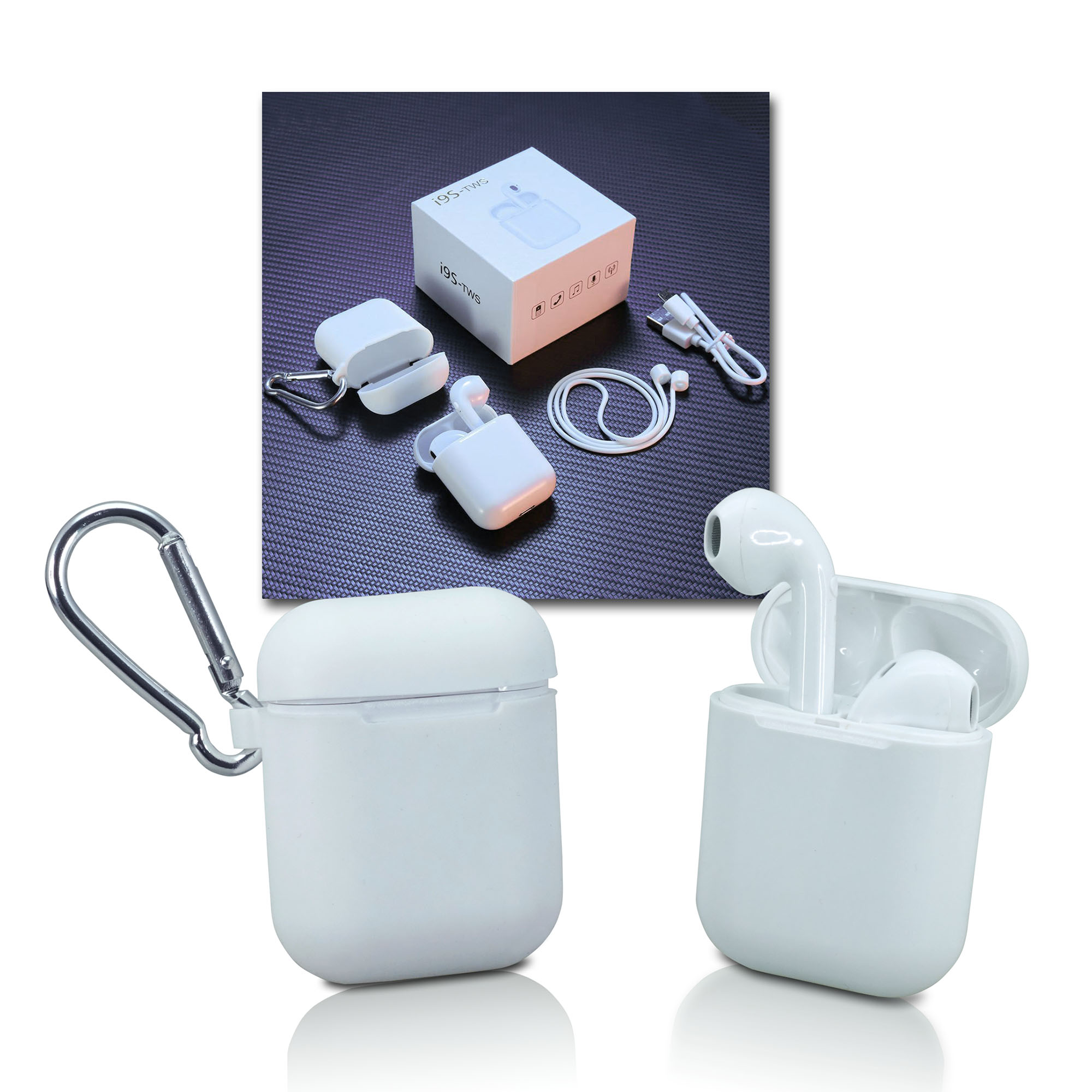 זוג אוזניות BT בטכנולוגיית TWS כפתורי טאצ