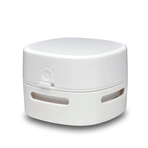 שואב אבק שולחני. 
פתרון חכם ונוח לניקוי מהיר של שולחן העבודה. 
שואב בקלות פירורים, אבק, ניירות קטנים ולכלוך יומיומי. 
ללא חיבור לחשמל - פועל על סוללות.  