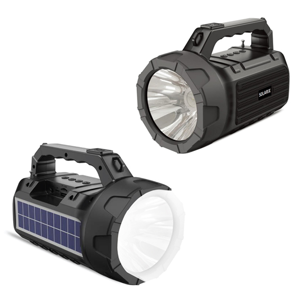 פנס עוצמתי דו כיווני משולב רמקול מובנה. 
פנס LED חזק עם ידית נשיאה ורמקול בלותות