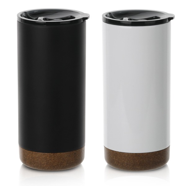 סוליקס - כוס נירוסטה מעוצבת בשילוב שעם 500ML. 
שומרת חום/קור עם דופן כפולה לבידוד הנוזל. 
צבע לבן - מתאים להדפסת סובלימציה.  