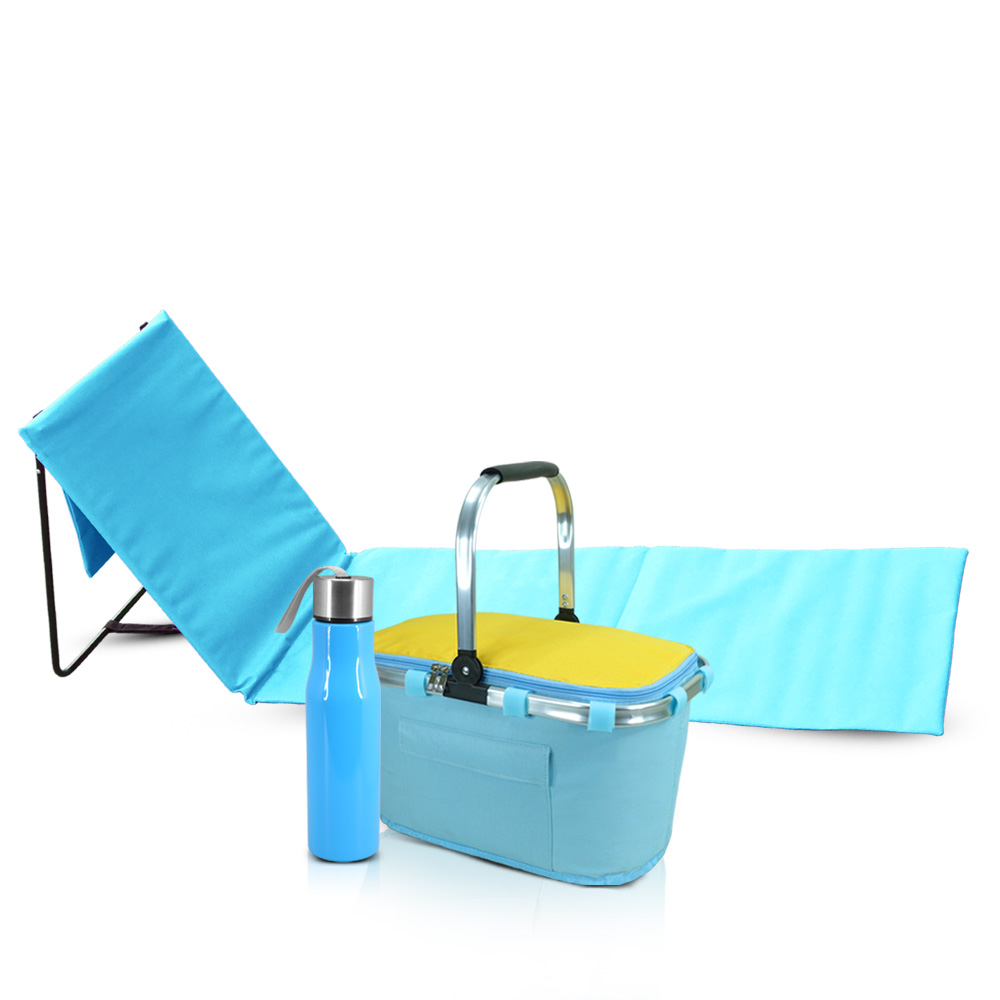 סט מתנה הכולל:
מחצלת מתקפלת עם משענת לגב.
צידנית סלסלה משפחתית 24L.
בקבוק שתיה מנירוסטה 550ML.