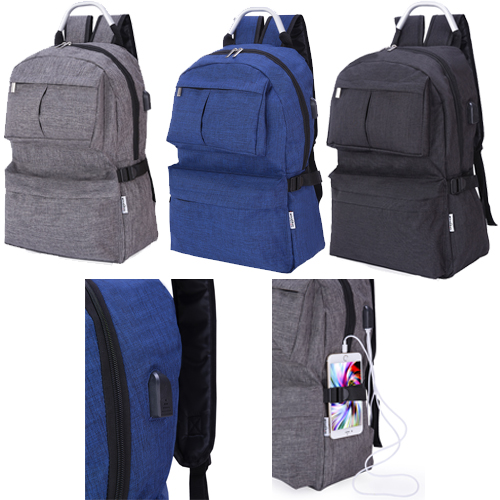 תיק גב אורתופדי למחשב נייד כולל שקע USB. 
מידות: 44.5x30x14 ס