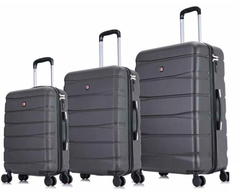 סט 3 מזוודות 8 גלגלים 360 מעלות, מבית SWISS. 
גדלים: 20