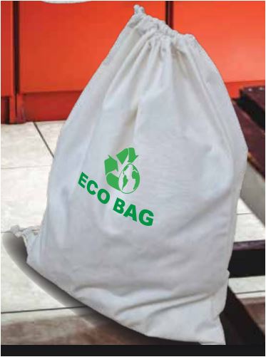 תיק/סל כביסה כותנה שרוך 240 גרם, מידות 45x60 ס