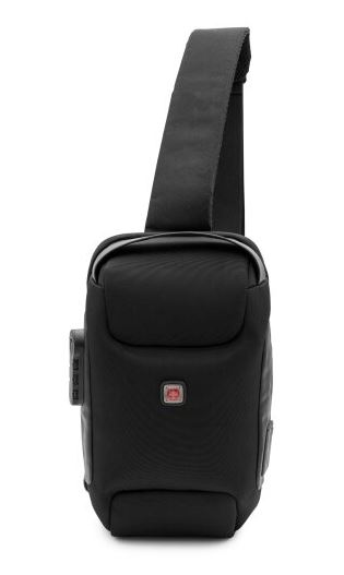 תיק צד POLOSWISS נגד גניבות, 31x9x19 ס״מ. 
חומר עמיד למים חיצוני F.V.A קשיח. 
תא לאייפד + תא מרכזי.
כיס צד בצד התיק. נעילת תיק עם מנעול TSA עם קוד מובנה.
יציאת USB לטעינת ניידים.
כיסים נסתרים ברצועת כתף.
רצועת כתף מתכווננת לצד שמאל או ימין לבחירה ונוחות.