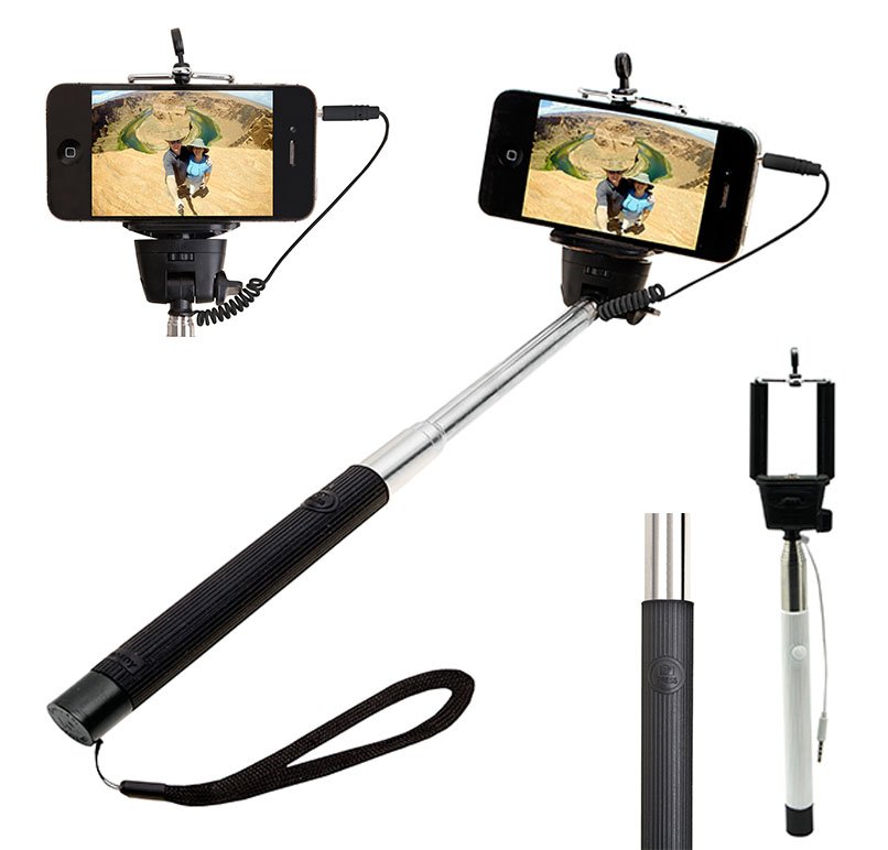 מוט טלסקופי לצילום עצמי ללא סוללות, ללא הטענה, וללא שלט. 
פשוט לחבר ולצלם.