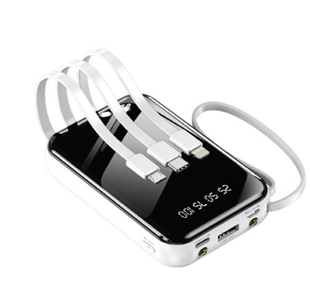 פאוור בנק/ מטען צג דיגיטלי 10,000MAH מיני כולל כבלים מתאמים.  
מידות: 10.1x6.6x2.8 ס