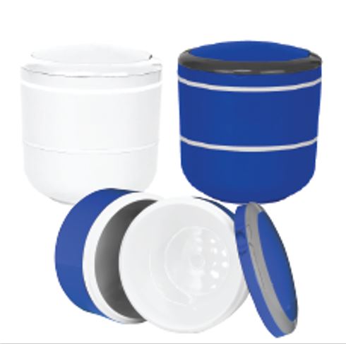 קופסת אוכל תרמית חום/קור שתי קומות
בעלת דופן כפולה לשמירת חום/קור.
מתאימה לשימוש במיקרוגל.
בעלת שתי קומות לאחסון נפרד.
מידות: 15.5x15 ס״מ