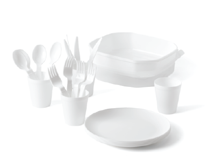 סט פיקניק 22 חלקים ל 4 סועדים. 
הסט כולל: 4 מזלגות, 4 כפיות, 4 סכינים, 4 צלחות, 4 כוסות וקופסת אחסון.