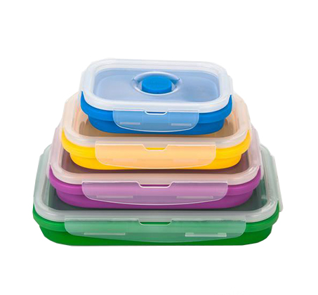 סט ארבעה מארזי סילקון לאחסון: 
350 מ