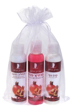 סט רימון 3 מוצרים (חלון), המכיל: קרם גוף, תחליב רחצה, תרחיץ פנים 