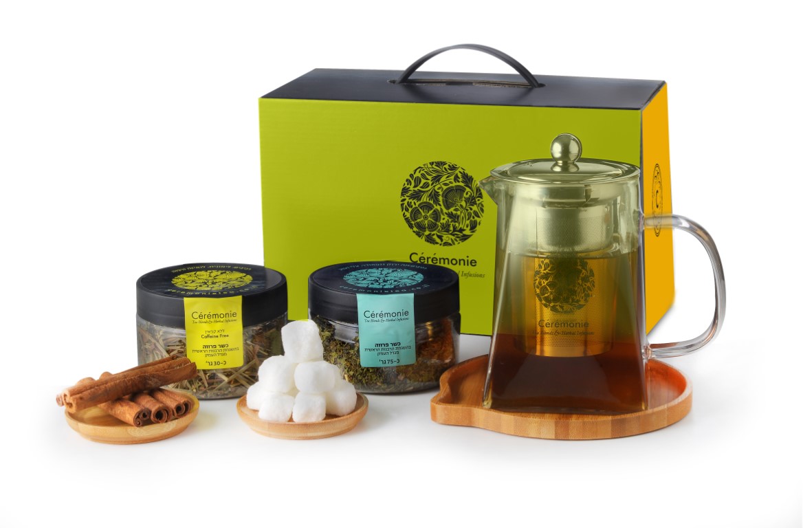 מארז דרור המכיל: 
קנקן זכוכית סרמוני 750 מ