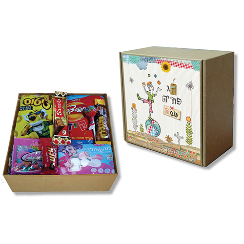 מארז לפורים עם ממתקים - 
מארז מעוצב 20×20 ס
