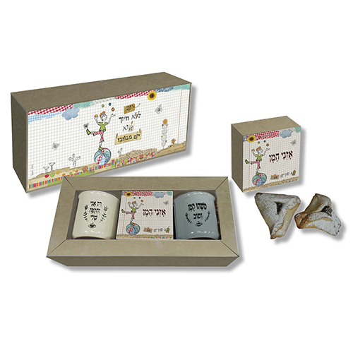 מארז דגן לפורים – 
מארז עם 2 ספלי וינטג