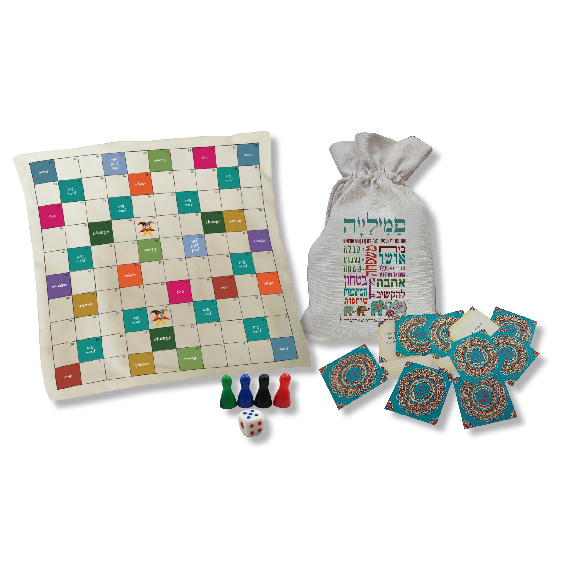 פאמילייה - משחק להעמקת הקשר המשפחתי.
משחק מהנה לכל המשפחה המכיל לוח בד, כרטיסי שאלות להעמקת הקשר משפחתי, שחקנים וקובייה. 