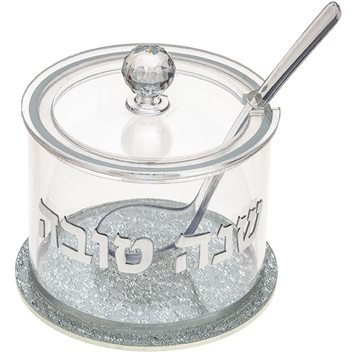 כלי לדבש פרספקס גימור כסף/זהב. 
אורך/גובה: 8.5 ס״מ.
חומר: אקריליק.
משקל: 0.14 ק״ג.